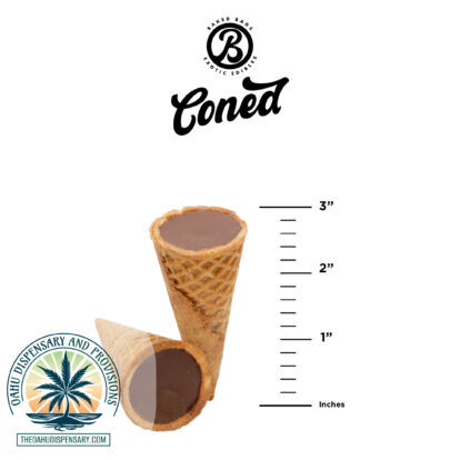 Coned THC Infused Chocolate Ice Cream Cones - 50MG THC